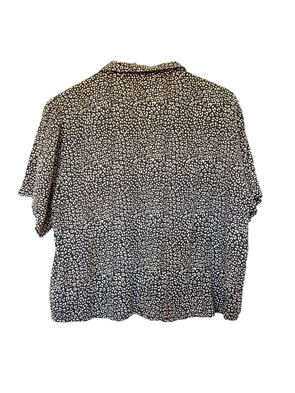 Anthropologie Beachgold Womens Sz S/M Top Rayon Leopard Print Camp Shirt - Picture 3 of 11